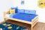 Lit enfant ou adolescent en pin massif naturel 84 | 100 x 200 cm | Sommier inclus | Design moderne et robuste