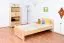 Lit enfant ou adolescent en pin massif naturel 66 | 90 x 200 cm | Sommier à lattes inclus