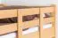 Lits superposés pour adultes "Easy Premium Line" K20/n, tête et pied de lit droits, hêtre massif naturel - 90 x 200 cm (l x L), séparables