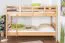 Lits superposés pour adultes "Easy Premium Line" K20/n, tête et pied de lit droits, hêtre massif naturel - 90 x 200 cm (l x L), séparables