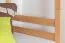 Lits superposés pour adultes "Easy Premium Line" K20/h avec couchage supplémentaire et 2 caches, tête et pied de lit droits, en hêtre massif naturel - couchage : 90 x 200 cm (l x L), séparables