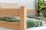 Lits superposés pour adultes "Easy Premium Line" K20/h avec couchage supplémentaire et 2 caches, tête et pied de lit droits, en hêtre massif naturel - couchage : 90 x 200 cm (l x L), séparables