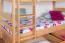 Lits superposés séparables 90x200 cm | hêtre massif naturel | 2 tiroirs & caches | Easy Premium Line K21/n | Design arrondi