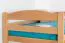 Lits superposés séparables 90x200 cm | hêtre massif naturel | 2 tiroirs & caches | Easy Premium Line K21/n | Design arrondi