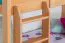 Lits superposés séparables 90x200 cm | hêtre massif naturel | 2 tiroirs & caches | Easy Premium Line K21/n | Design arrondi