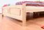 Lit simple / lit d'appoint en bois de hêtre massif naturel 117, avec sommier à lattes - 140 x 200 cm