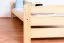 Lit enfant ou adolescent en pin massif naturel 84 | Design moderne | 120 x 200 cm | Inclus sommier à lattes