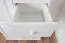 Commode en pin massif laqué blanc | Junco 159 | 123 x 80 x 42 cm | 5 tiroirs, 4 compartiments