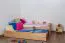 Lit enfant / lit junior "Easy Premium Line" K1/h Voll incl. 2ème couchette et 2 panneaux de recouvrement, 90 x 200 cm bois de hêtre massif nature