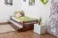 Lit enfant / lit enfant "Easy Premium Line" K1/1h incl. 2ème couchette et 2 panneaux de recouvrement, 90 x 200 cm hêtre massif brun foncé