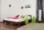 Lit junior en pin massif finition noyer A5 | Sommier inclus | 160 x 200 cm | Design moderne