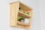 Étagère murale suspendue en pin massif naturel Junco 337 | 48 x 64 x 24 cm | Rangement mural design