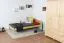 Lit simple / lit d'appoint en bois de pin massif, naturel 86, avec sommier à lattes - 100 x 200 cm (l x L)