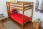 Lits superposés enfants en pin massif | Chêne A16 | Convertibles 90x200 cm | Sommier inclus