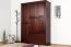 Armoire en pin massif finition noyer Junco 06 | 195 x 135 x 59 cm | Design moderne et chaleureux