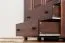 Armoire en pin massif finition noyer Junco 06 | 195 x 135 x 59 cm | Design moderne et chaleureux