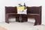 Banc d’angle en pin massif couleur noyer | Junco 243 | 84 x 110 x 152 cm