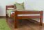 Lit d'enfant / lit d'adoléscent "Easy Premium Line" K1/2n, en hêtre massif laqué rouge cerisier - couchette : 90 x 200 cm