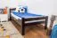 Lit enfant ou adolescent Easy Premium Line K1/2n | Hêtre massif laqué chocolat | 90 x 190 cm | Montage rapide