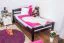 Lit enfant ou adolescent Easy Premium Line K1/2n | Hêtre massif laqué chocolat | 90 x 190 cm | Montage rapide
