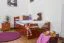 Lit enfant ou adolescent Easy Premium Line K1/2h | 2e couchage et panneaux inclus | 90 x 200 cm hêtre massif laqué rouge cerise