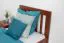 Lit d'enfant / Lit junior "Easy Premium Line" K8, hêtre massif laqué rouge cerisier - Surface de couchage : 90 x 190 cm