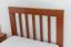 Lit d'enfant / Lit junior "Easy Premium Line" K8, hêtre massif laqué rouge cerisier - Surface de couchage : 90 x 190 cm