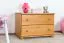 Commode de nuit en pin massif Junco 152 | Finition couleur érable | 55 x 80 x 42 cm | 2 grands tiroirs