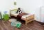 Lit enfant/adolescent en bois de hêtre massif naturel 118 | 80 x 200 cm | Sommier inclus | Design moderne