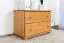 Commode de nuit en pin massif Junco 152 | Finition couleur érable | 55 x 80 x 42 cm | 2 grands tiroirs
