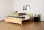 Lit simple / lit d'appoint en bois de pin massif, naturel 79, avec sommier à lattes - 140 x 200 cm (l x L)