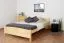 Lit simple / lit d'appoint en bois de pin massif, naturel 79, avec sommier à lattes - 140 x 200 cm (l x L)