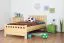 Lit enfant ou adolescent en pin massif naturel 68 | Design moderne | 100 x 200 cm | Avec sommier