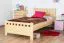 Lit enfant ou adolescent en pin massif naturel 68 | Design moderne | 100 x 200 cm | Avec sommier