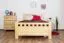 Lit enfant ou adolescent en pin massif naturel 68 | Design moderne | 100 x 200 cm | Avec sommier