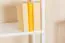 Bibliothèque - 50 cm de large, Pin Bois-massif, Couleur: Blanc