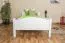 Lit junior en hêtre massif blanc | Sommier à lattes inclus | 100 x 200 cm | Design moderne et robuste