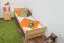 Lit enfant ou adolescent en pin massif naturel 84 | sommier inclus | 80 x 200 cm