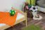 Lit enfant ou adolescent en pin massif naturel 84 | sommier inclus | 80 x 200 cm