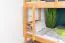 Lits superposés 90 x 200 cm pour adultes "Easy Premium Line" K17/n, Hauteur 174 cm, hêtre massif laqué naturel, séparable, grand espace entre les lits