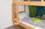 Lits superposés 90 x 200 cm pour adultes "Easy Premium Line" K17/n, Hauteur 174 cm, hêtre massif laqué naturel, séparable, grand espace entre les lits