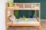 Lits superposés 90 x 200 cm pour adultes "Easy Premium Line" K17/n, Hauteur 174 cm, hêtre massif laqué naturel, séparable, grand espace entre les lits