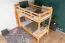 Lits superposés 90 x 200 cm pour adultes "Easy Premium Line" K17/n, Hauteur 174 cm, hêtre massif laqué naturel, séparable, grand espace entre les lits