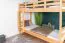 Lits superposés 90 x 200 cm pour adultes "Easy Premium Line" K17/n, Hauteur 174 cm, hêtre massif laqué naturel, séparable, grand espace entre les lits