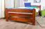 lit simple / lit d'appoint en pin massif couleur noyer 84, sommier à lattes inclus - 100 x 200 cm
