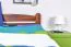 lit simple / lit d'appoint en pin massif couleur noyer 84, sommier à lattes inclus - 100 x 200 cm