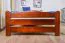 lit simple / lit d'appoint en pin massif couleur noyer 84, sommier à lattes inclus - 100 x 200 cm