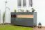 Commode Vaitele 28 | Anthracite brillant & noyer | 88 x 167 x 45 cm | Design contemporain