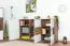 Commode Manase 07, couleur : brun chêne / blanc brillant - 97 x 180 x 41 cm (h x l x p)