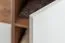 Commode Manase 07, couleur : brun chêne / blanc brillant - 97 x 180 x 41 cm (h x l x p)